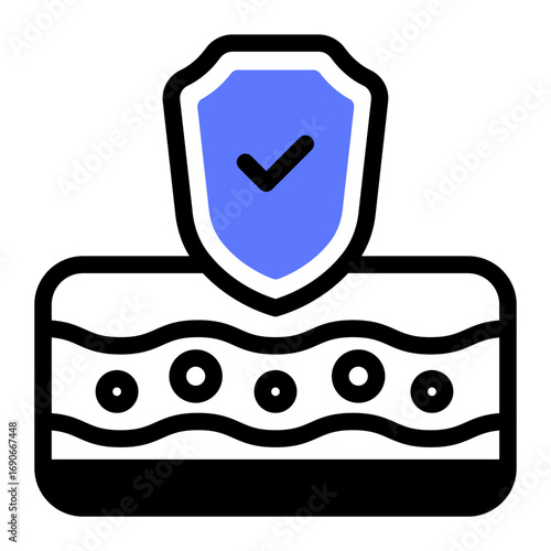 This Skin barrier icon is suitable for use in Skincare, Dermatology, and related fields.