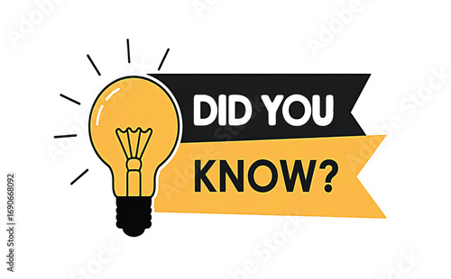 Did You Know? - Light Bulb Illustration for Knowledge and Ideas