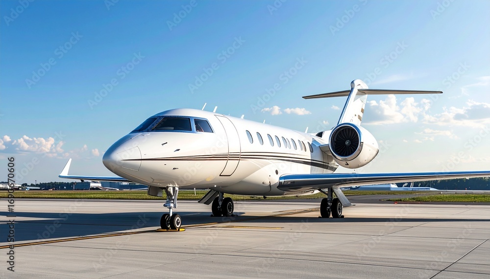 Obraz premium Private Jet Airplane – Luxury Aviation Scene