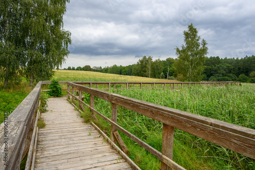 Educational trail in Piecki. Masurian Lake District. Poland