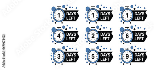 Days Left Countdown Timer Elements for Event Planning and Promotions