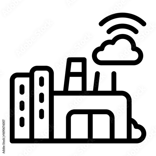 This Internet of Things icon is suitable for Manufacturing, Distribution, and related fields.