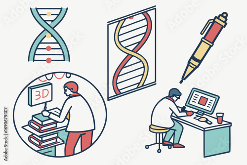 illustration of a dna structure