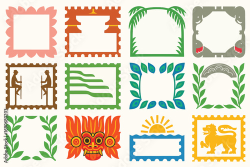Sri Lanka Cultural Postage Stamp Design Traditional Art and Heritage