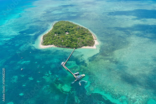 Aerial Over Green Island Far North Queensland