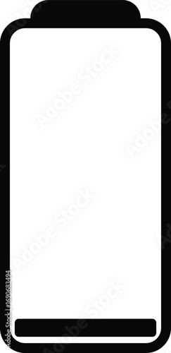 Low battery icon graphic design concept for mobile devices and technology displays vector