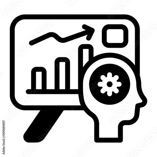 This Business intelligence icon is suitable for Manufacturing, Distribution, and related fields.