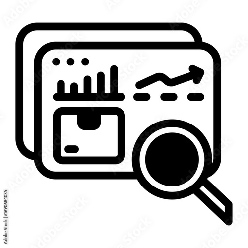 This Data analytic icon is suitable for Manufacturing, Distribution, and related fields.