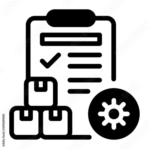 This Inventory management icon is suitable for Manufacturing, Distribution, and related fields.