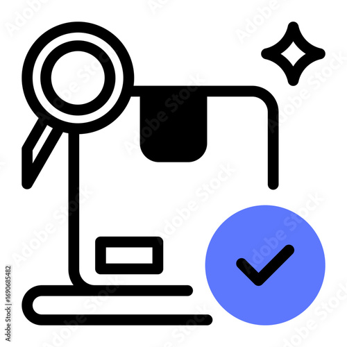 This Product Testing icon is suitable for Manufacturing, Distribution, and related fields.