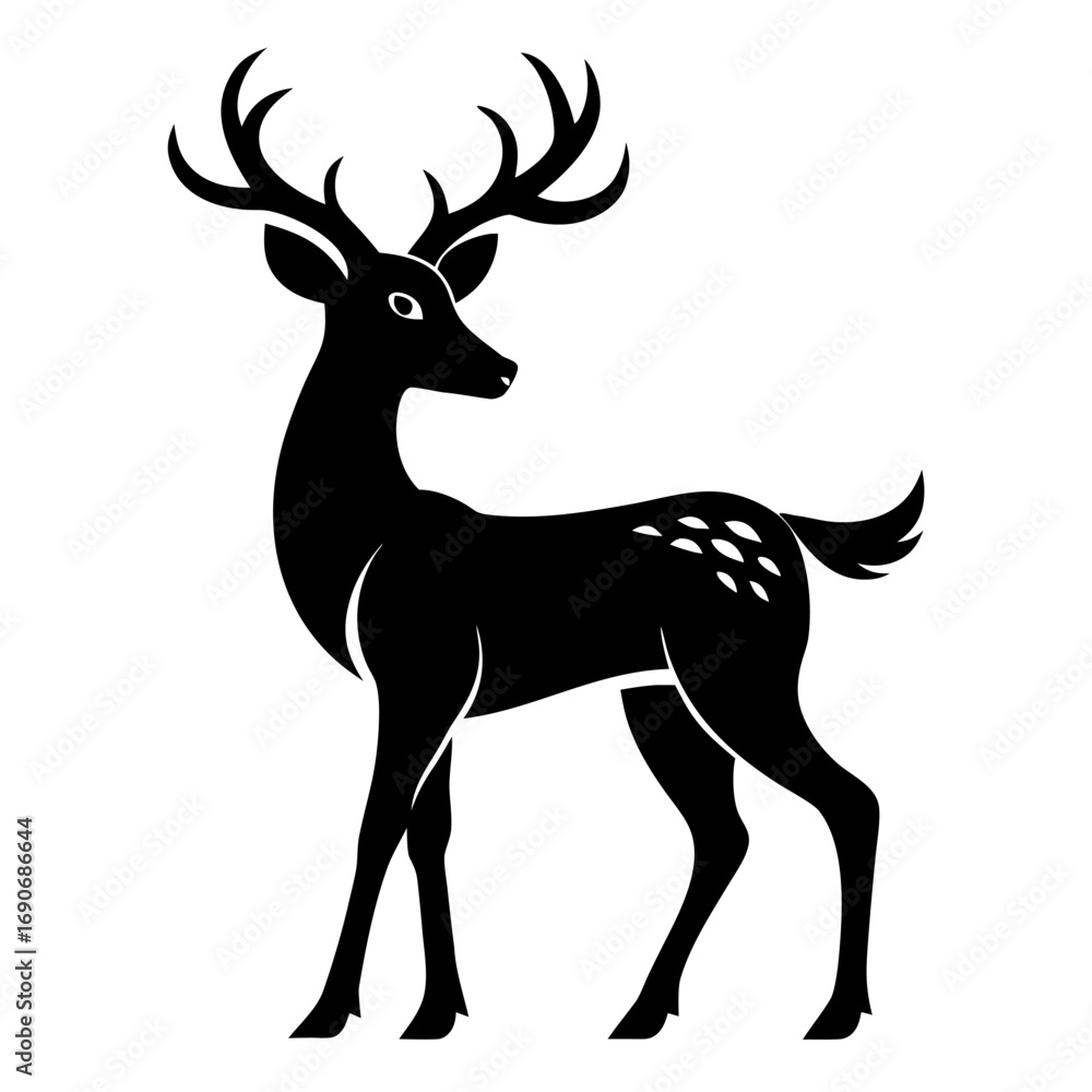 Obraz premium deer silhouette vector