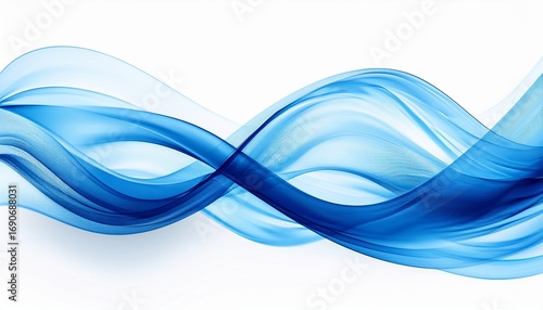 abstract blue wave design on white background