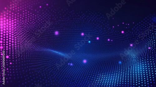 Wallpaper Mural Abstract digital data wave Torontodigital.ca