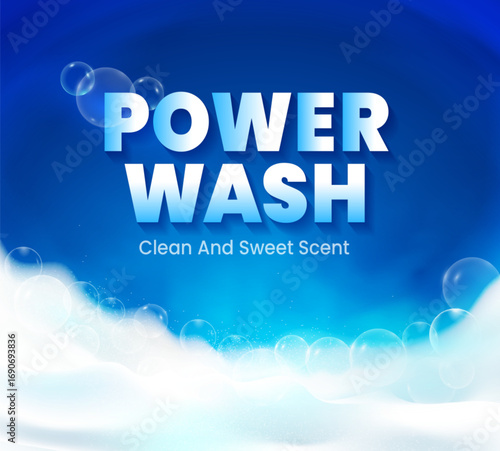 Detergent powder packet design template