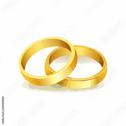 Two Gold Wedding Rings Symbolic Representation of Love, Unity, and Commitment, Perfect for Celebrations