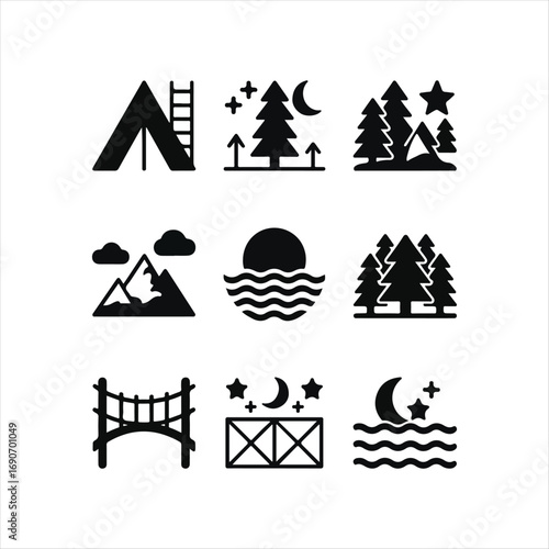 christmas icons set