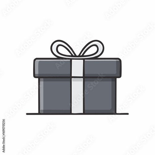 Elegant Gift Box Icon Illustrating a Thoughtful Present for Special Occasions and Celebrations; Perfect for Holidays, Birthdays, and Anniversaries