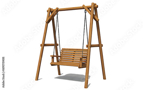 Wooden Garden Swing Set Relaxing Outdoor Seating