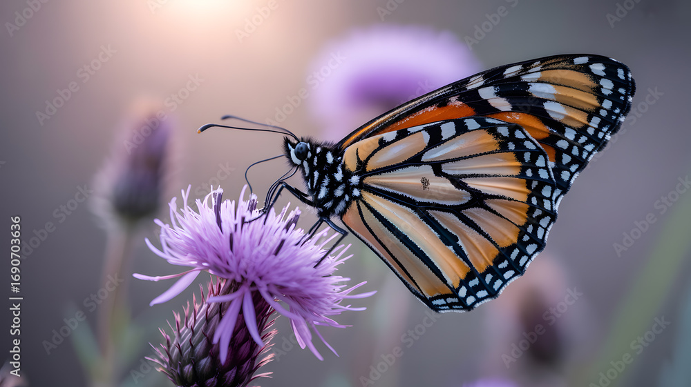 Obraz premium Monarch Butterfly on Flower
