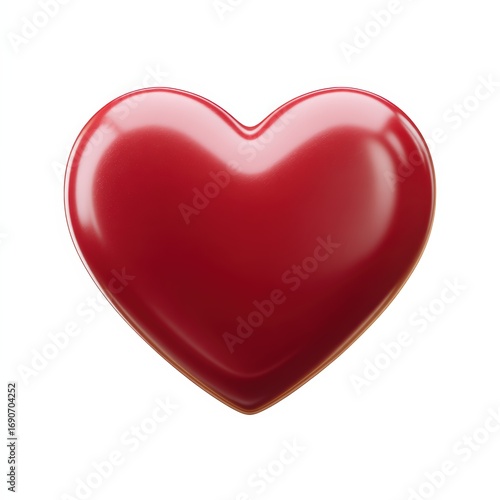 A red heart is shown on a white background