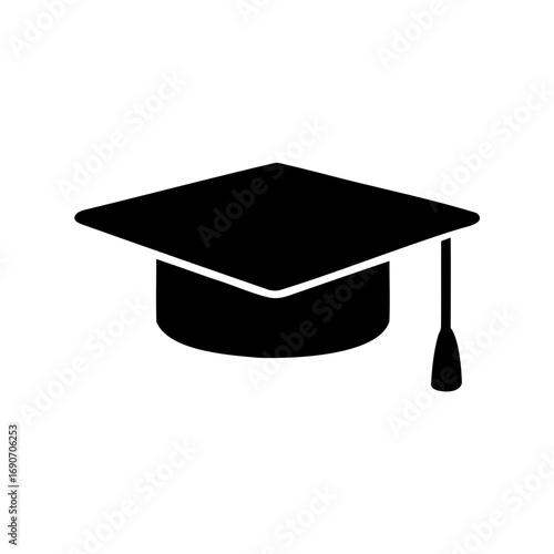 Graduation cap icon representing educational achievement and academic success celebration