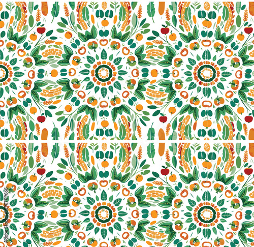 fruit vegetable pattern design