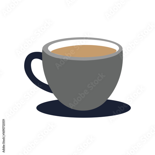 Espresso icon. Strong coffee in espresso cup and smoke. Vector Illustration