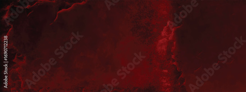 Chaotic abstract red painting with eerie and stormy effects