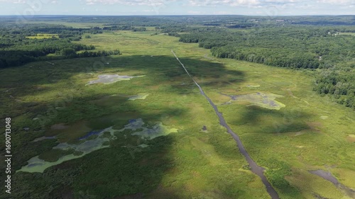 aerial view of the river