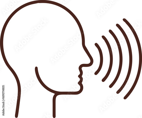 Minimalist speech bubble icon with clean vector lines isolated on transparent background