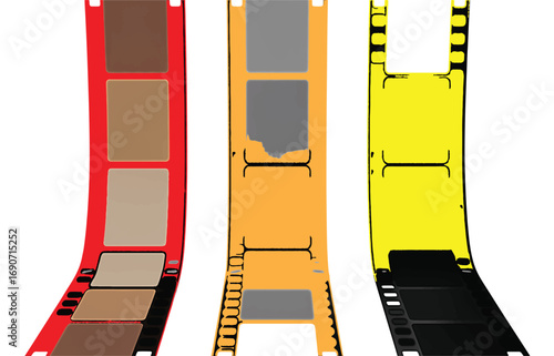 Vector illustration set of colorful emergency medical spine boards for rescue operations