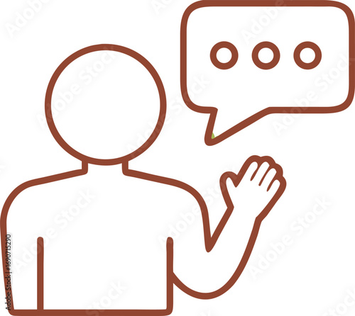 Minimalist remark icon design with clean vector lines isolated on transparent background