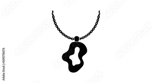 Elegant Necklace with Abstract Pendant Design.