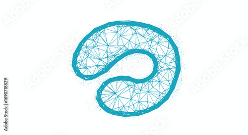 Abstract blue geometric network structure with interconnected lines.
