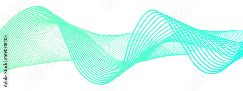 Abstract wavy lines flowing dynamic isolated on white background. Smooth, curved, overlapping lines with motion and fluidity. Freshness and energy futuristic, pattern, symmetry