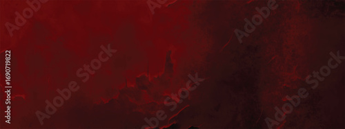 Dark mysterious red painted texture with smoky cloud-like depth
