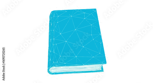 Blue hardcover book with a celestial constellation pattern.