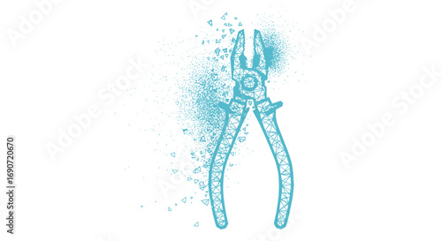 Light Blue Wrench Tool Image.