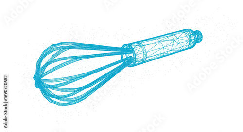 Kitchen Whisk Utensil Closeup Image.