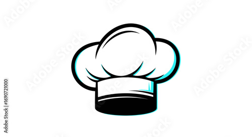 Classic White Chef Hat Symbol Representing Culinary Arts and Professional Cooking.