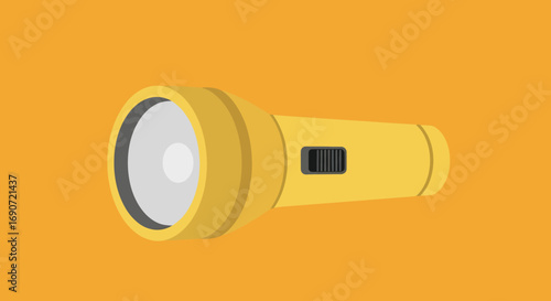 Yellow Handheld Flashlight.