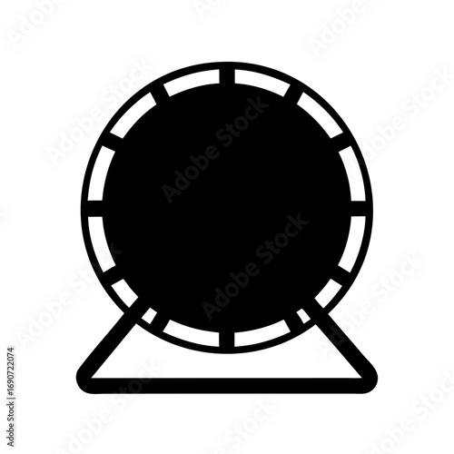 Stylized Lottery Drum Silhouette Design for Games and Random Selections Illustration