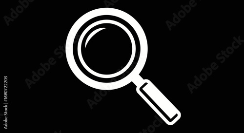 Magnifying Glass Icon Focuses on Detail.
