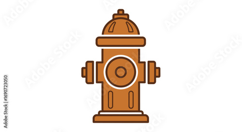Orange fire hydrant water supply fire safety.