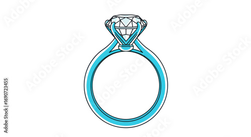 Elegant diamond ring with a stunning gemstone and a beautiful band.