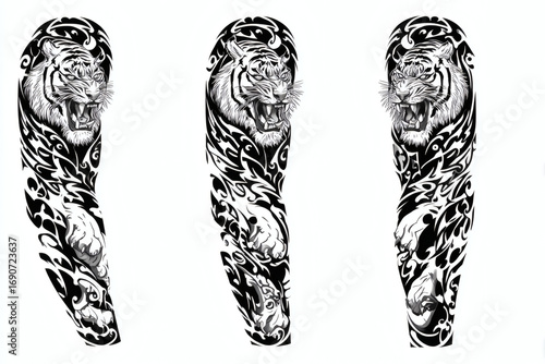 Tiger Tattoo Sleeve Design