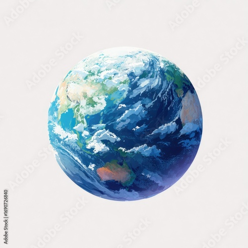 Digital illustration of Earth