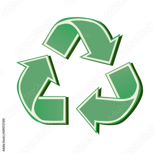 recycle symbol on a white background