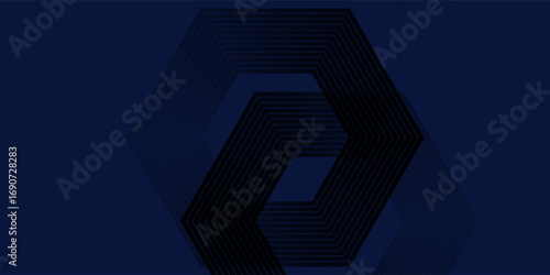 Black dark navy blue silver abstract pattern background. Geometric shape. Line triangle angle fold polygon diamond 3D simple abstract modern blue
