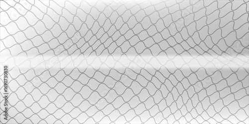 Curved net pattern. Seamless design for sportswear or equipment like soccer goals, volleyball nets, basketball hoops, hockey nets, and athletic gear
